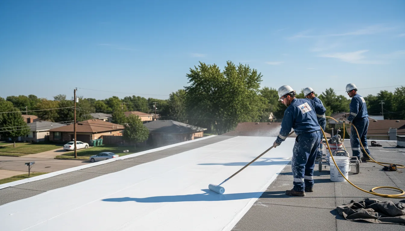 Commercial roof coating in Fults, IL near me